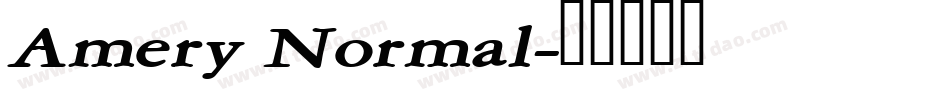 Amery Normal字体转换